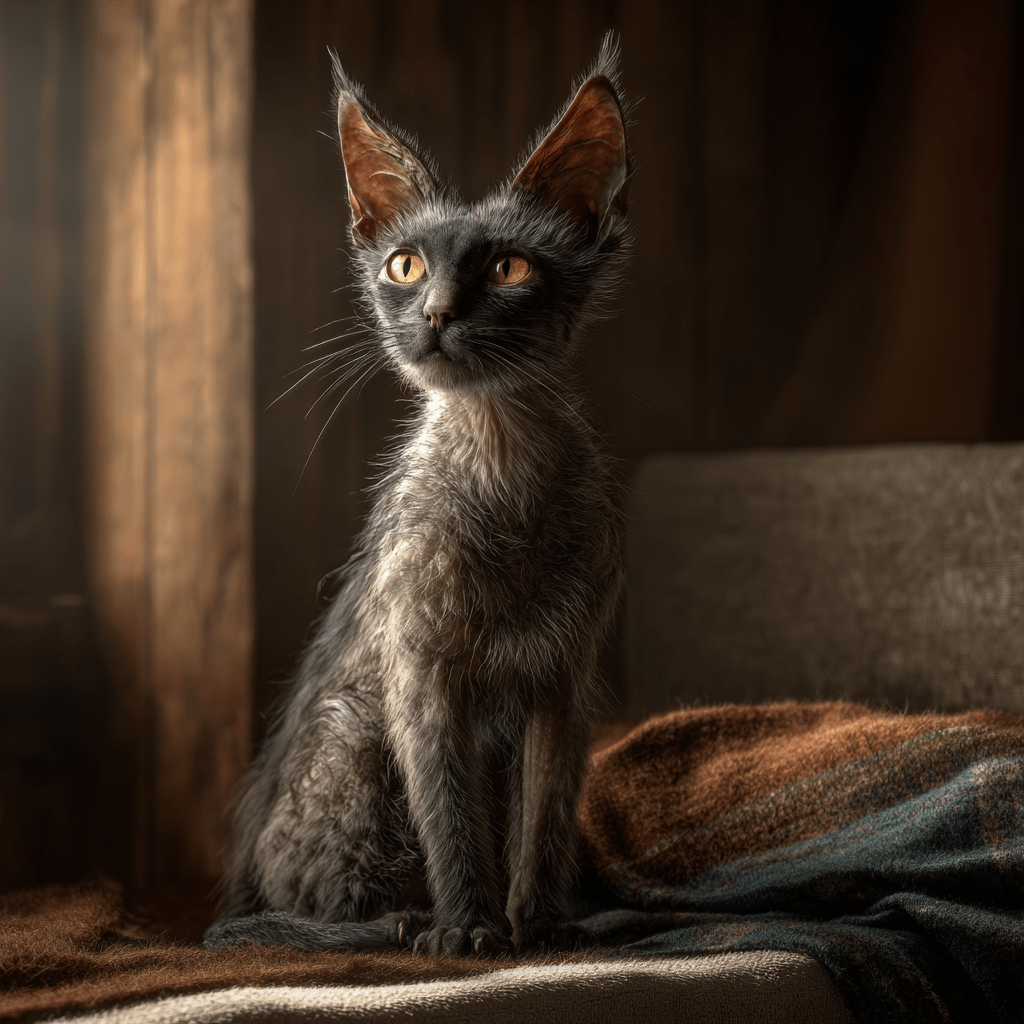 Lykoi chat loup-garou type peinture