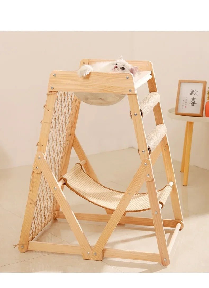 Arbre à chat en bois | Chat’Lpiniste™ - L'Esprit du Chat Zen