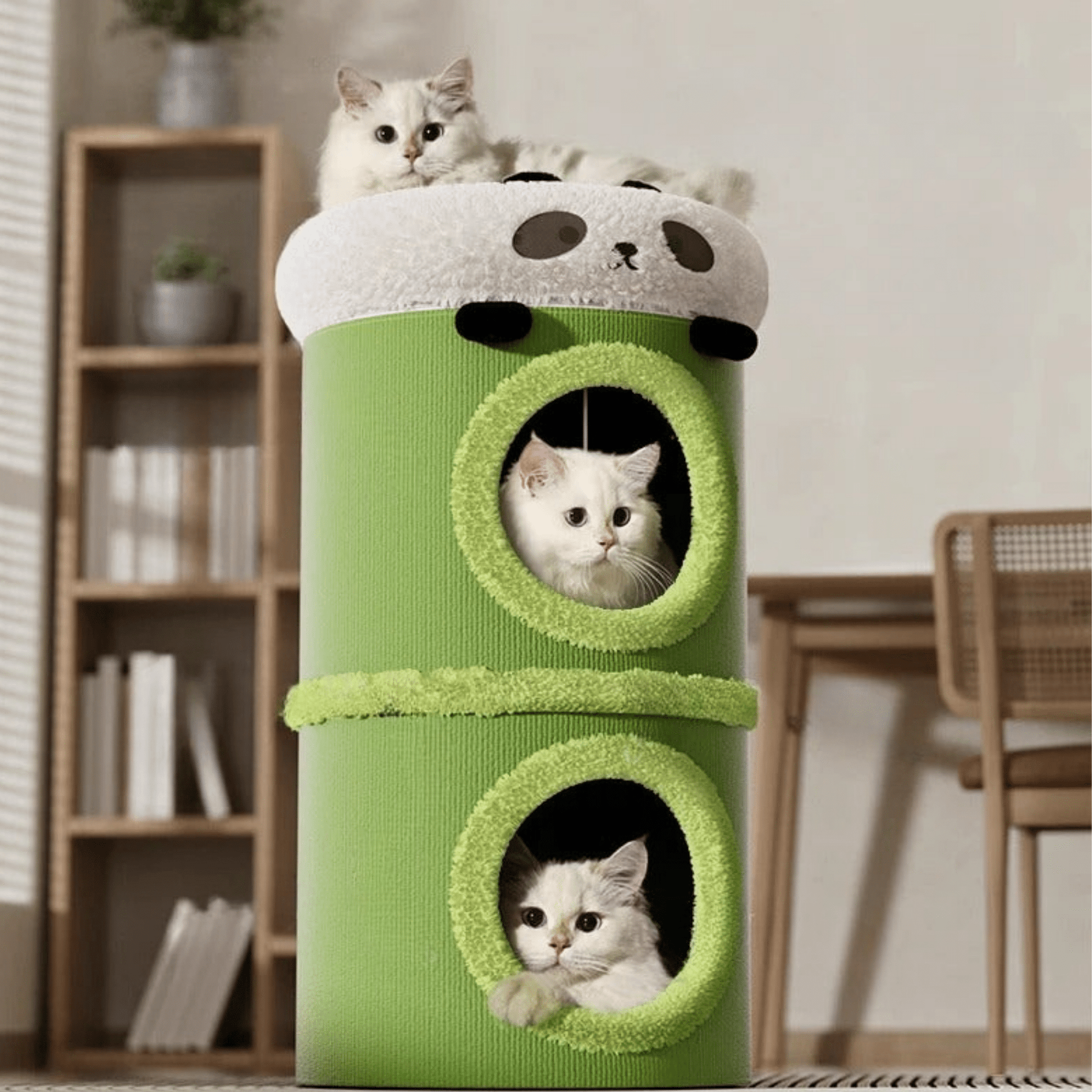 arbre a chat panda trois chats