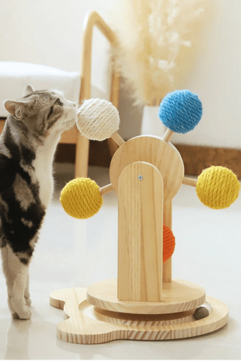 griffoir pour chat modele moyen chat renifle boule