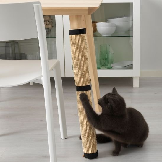 Griffoir pour chat sur pied de table chaton fait griffe