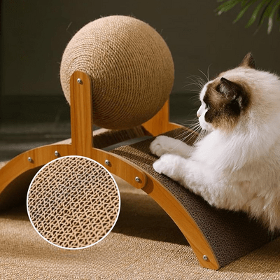 Griffoir pour Chat - Scratch&PlayCatBoard™ - Arc - L'Esprit du Chat Zen