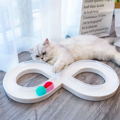 Jouet Chat Interactif forme infini chat couche qui joue avec