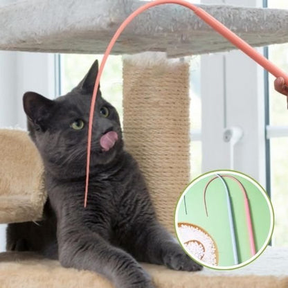 Jouet pour chat baton queue de rat deux modeles chat sur arbre a chat