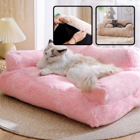 Panier pour chat rose poudré miniature couture