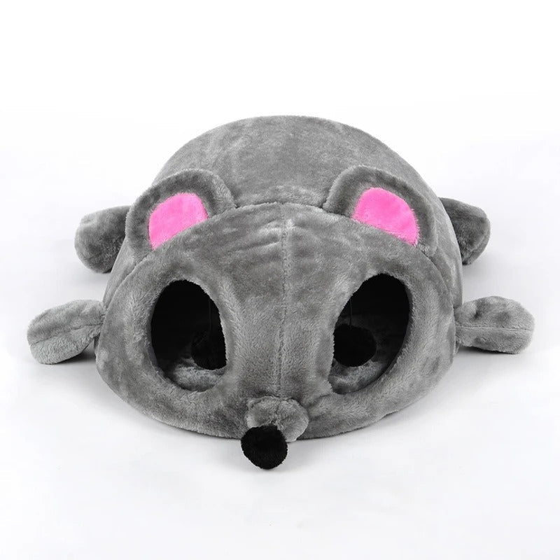 panier chat forme souris grise sans fond