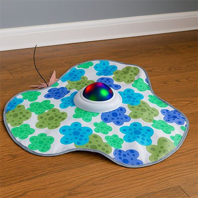 Jouet chat interactif tapis cache cache plume